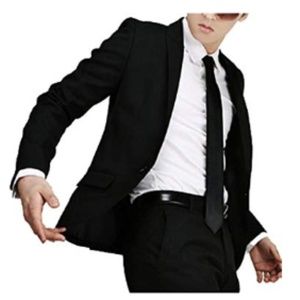 ✔ Men's Casual One Button Blazer